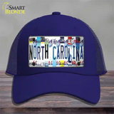 North Carolina Strip Art Novelty License Plate Hat Tag Mesh Royal Blue