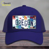 Oregon Strip Art Novelty License Plate Hat Tag Mesh Royal Blue