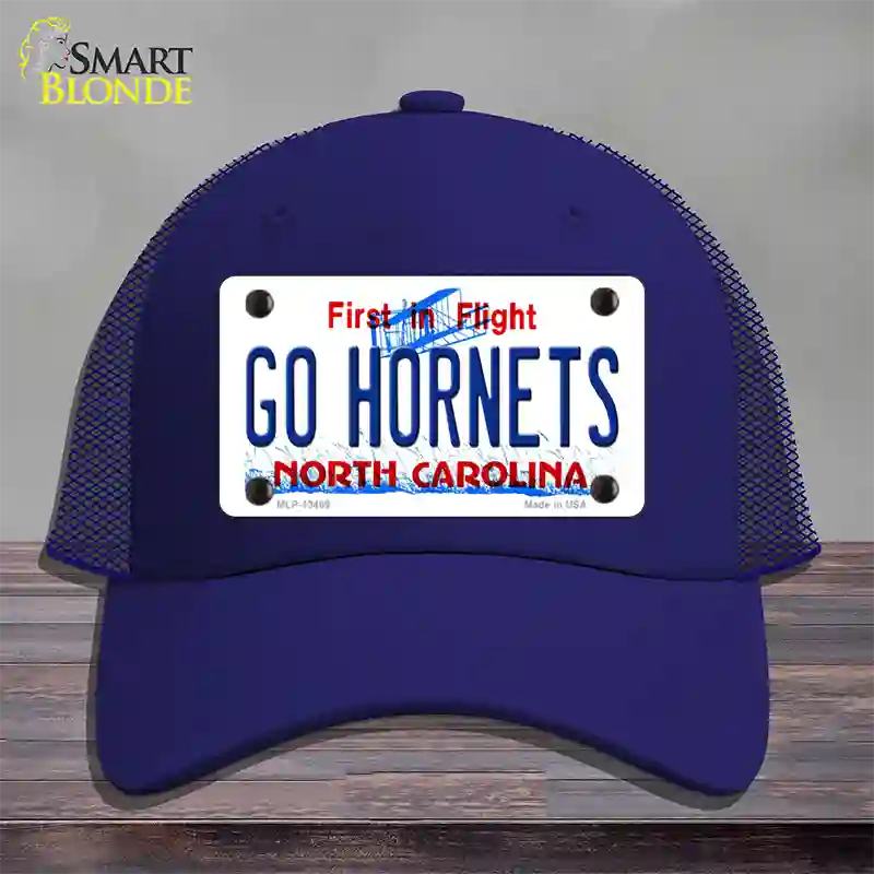 Hornets Fan Novelty License Plate Hat Tag Mesh Royal Blue