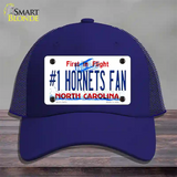 Number 1 Hornets Fan Novelty License Plate Hat Tag Mesh Royal Blue