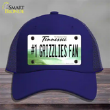 Number 1 Grizzlies Fan Novelty License Plate Hat Tag Mesh / Royal Blue