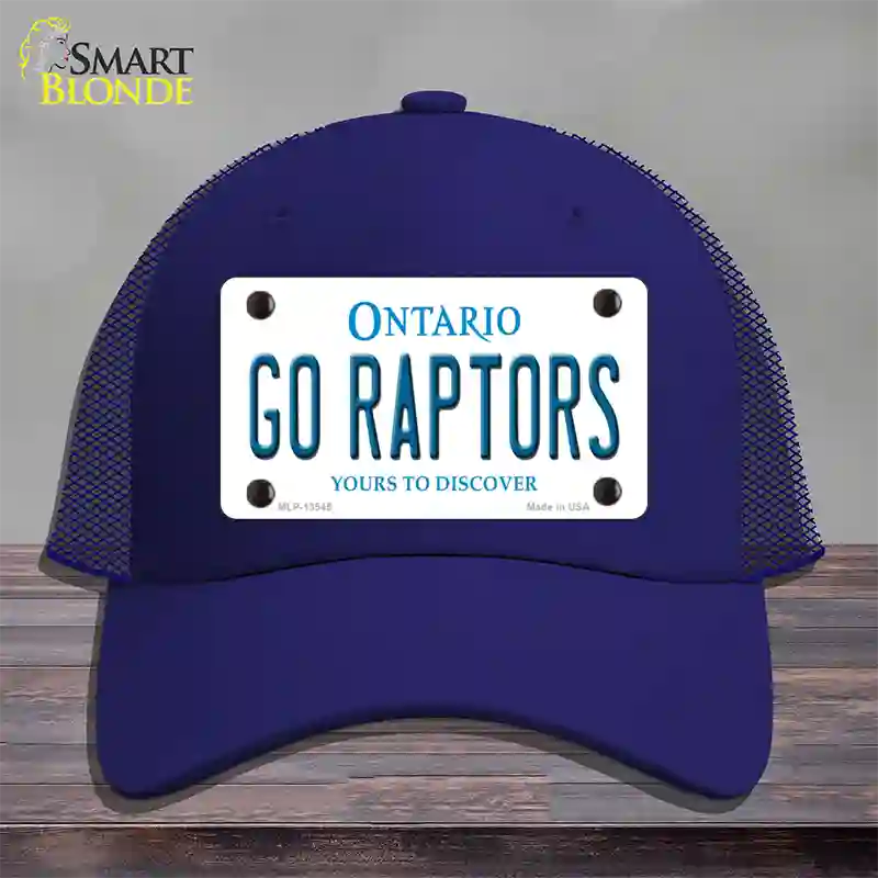 Go Raptors Novelty License Plate Hat Tag Mesh Royal Blue