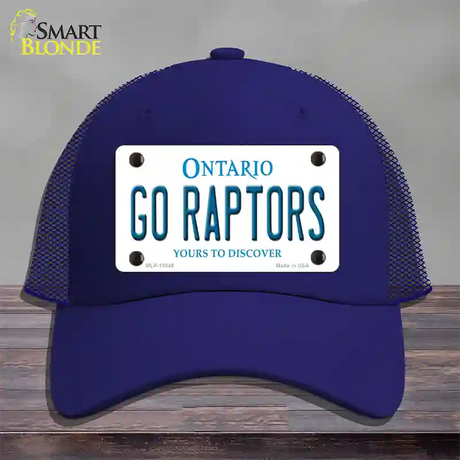 Go Raptors Novelty License Plate Hat Tag Mesh / Royal Blue