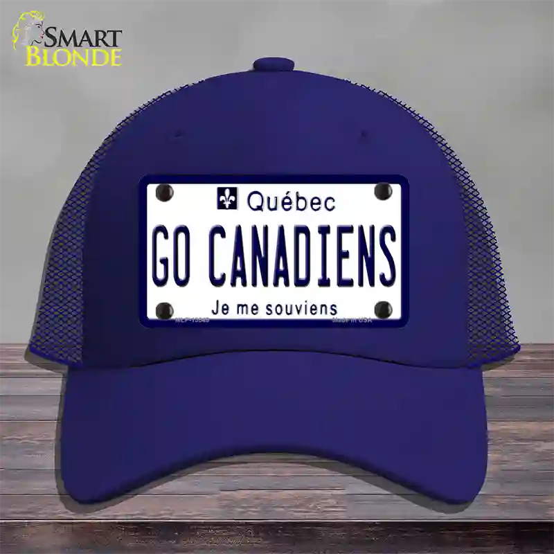 Go Canadiens Novelty License Plate Hat Tag Mesh / Royal Blue
