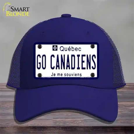 Go Canadiens Novelty License Plate Hat Tag Mesh / Royal Blue