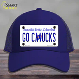 Go Canucks Novelty License Plate Hat Tag Mesh / Royal Blue