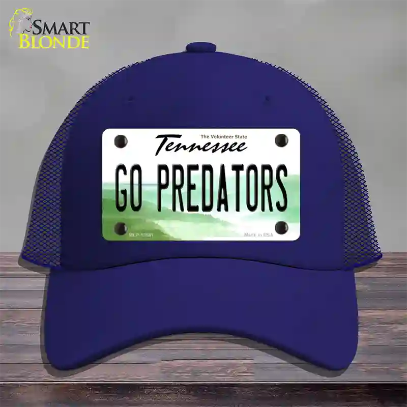 Go Predators Novelty License Plate Hat Tag Mesh Royal Blue