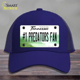 Number 1 Predators Fan Novelty License Plate Hat Tag Mesh Royal Blue