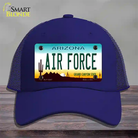 Air Force Arizona Novelty License Plate Hat Tag Mesh / Royal Blue