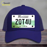Too Cute For You Novelty License Plate Hat Tag Mesh Royal Blue