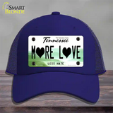 More Love Novelty License Plate Hat Tag Mesh Royal Blue
