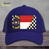 North Carolina Racing Flag Novelty License Plate Hat Tag Mesh Royal Blue