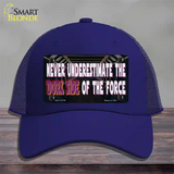 The Dork Side Novelty License Plate Hat Tag Mesh Royal Blue