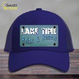 Lake Time Novelty License Plate Hat Tag Mesh Royal Blue