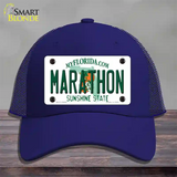 Marathon Florida Novelty License Plate Hat Tag Mesh Royal Blue