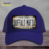 Buffalo Mafia Excelsior New York Rusty Novelty License Plate Hat Tag Mesh Royal Blue