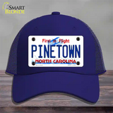 Pinetown North Carolina Novelty License Plate Hat Tag Mesh Royal Blue