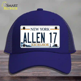 Allen 17 NY Excelsior Novelty License Plate Hat Tag Mesh Royal Blue