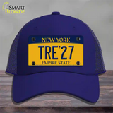 Tre 27 New York Yellow Novelty License Plate Hat Tag Mesh Royal Blue