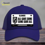 Illinois POW MIA Some Gave All Novelty License Plate Hat Mesh / Royal Blue