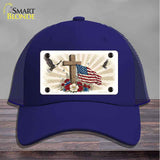 Eagle Flag and Cross Novelty License Plate Hat HAT-MLP-14510