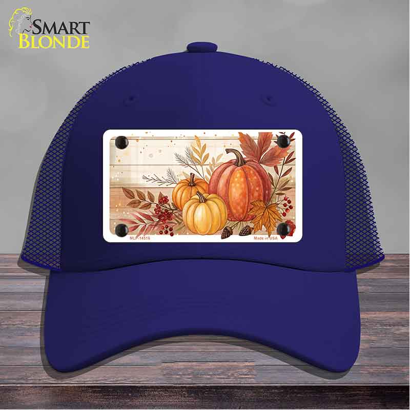 Autumn Pumpkins & Leaves Novelty License Plate Hat HAT-MLP-14516