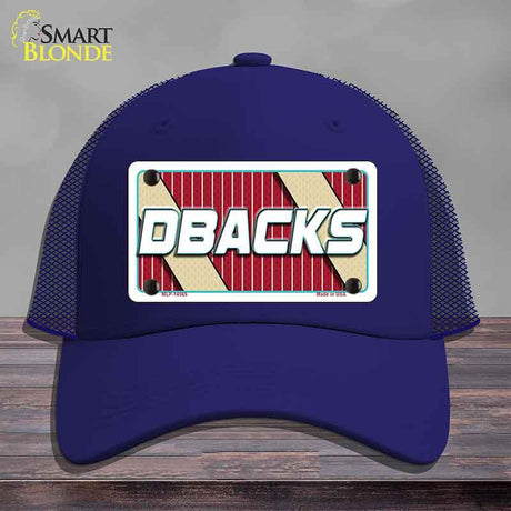 DBACKS Graphic Novelty License Plate Hat HAT-MLP-14565 Mesh Royal Blue