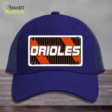 ORIOLES Graphic Novelty License Plate Hat HAT-MLP-14567 Mesh Royal Blue