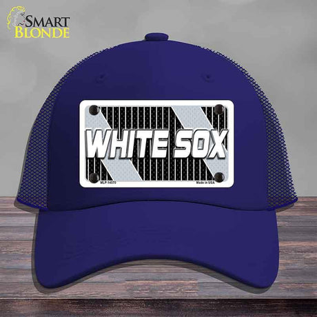 WHITE SOX Graphic Novelty License Plate Hat HAT-MLP-14570 Mesh Royal Blue
