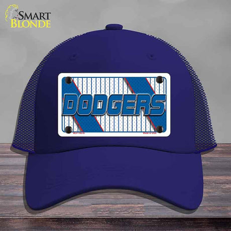 DODGERS Graphic Novelty License Plate Hat HAT-MLP-14578 Mesh Royal Blue