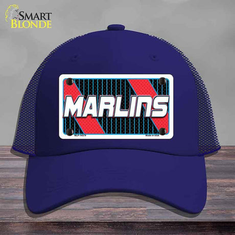 MARLINS Graphic Novelty License Plate Hat HAT-MLP-14579 Mesh Royal Blue