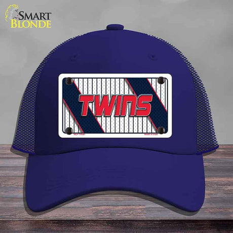 TWINS Graphic Novelty License Plate Hat HAT-MLP-14581 Mesh Royal Blue