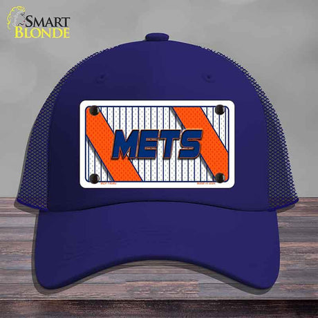 METS Graphic Novelty License Plate Hat HAT-MLP-14582 Mesh Royal Blue