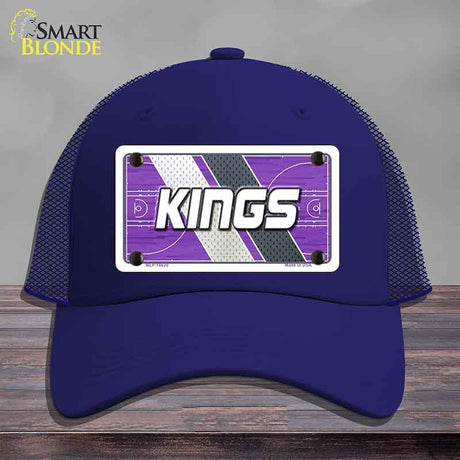 Blue cap with 'KINGS' logo on a gray background