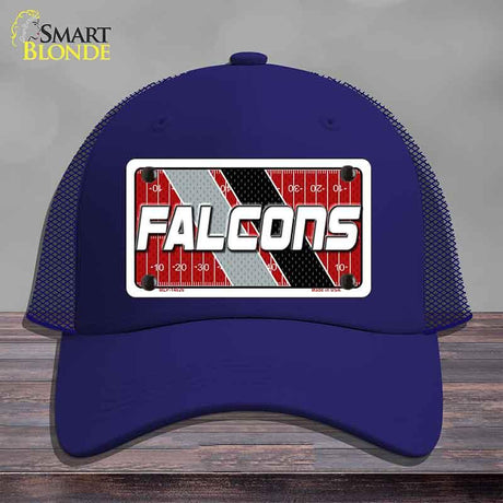 FALCONS Graphic Novelty License Plate Hat HAT-MLP-14626 Mesh Royal Blue