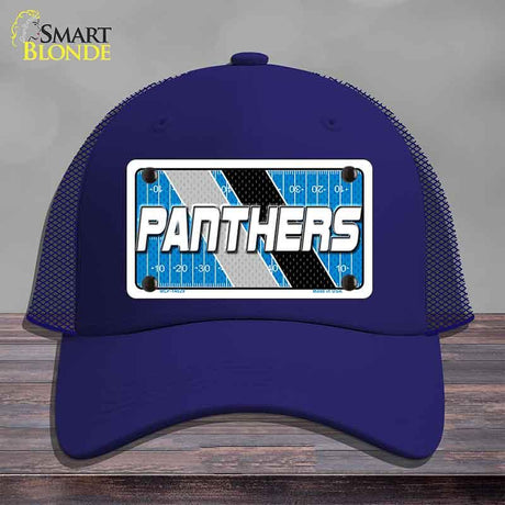 PANTHERS Graphic Novelty License Plate Hat HAT-MLP-14629 Mesh Royal Blue