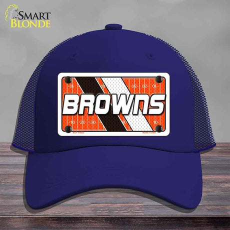 BROWNS Graphic Novelty License Plate Hat HAT-MLP-14632 Mesh Royal Blue