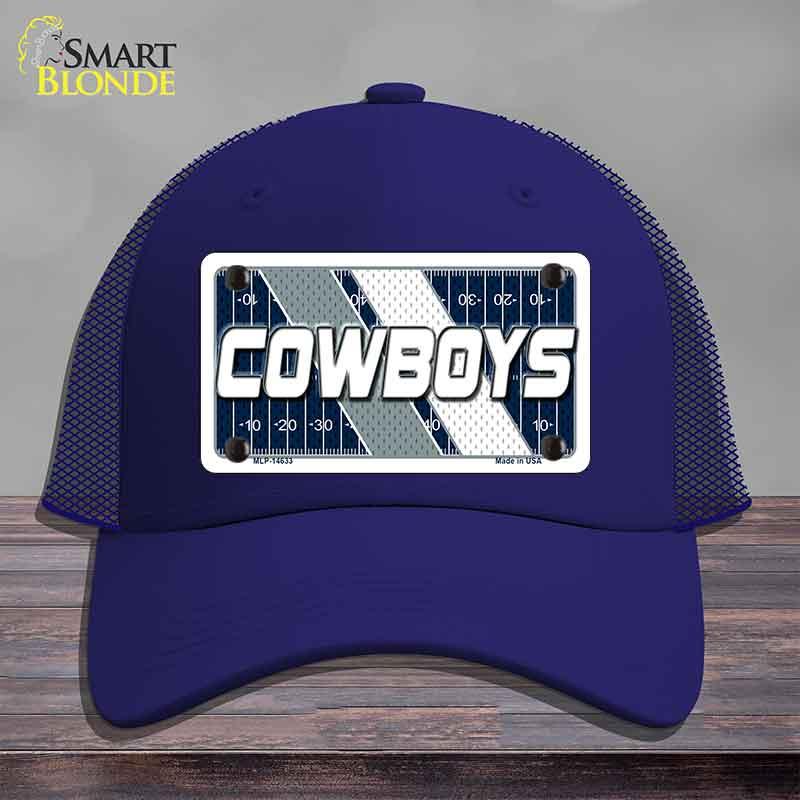COWBOYS Graphic Novelty License Plate Hat HAT-MLP-14633 Mesh Royal Blue