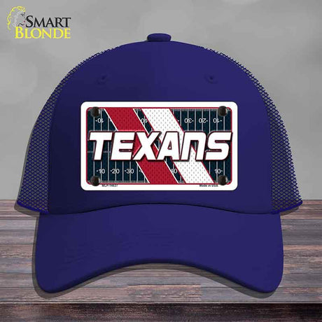 TEXANS Graphic Novelty License Plate Hat HAT-MLP-14637 Mesh Royal Blue