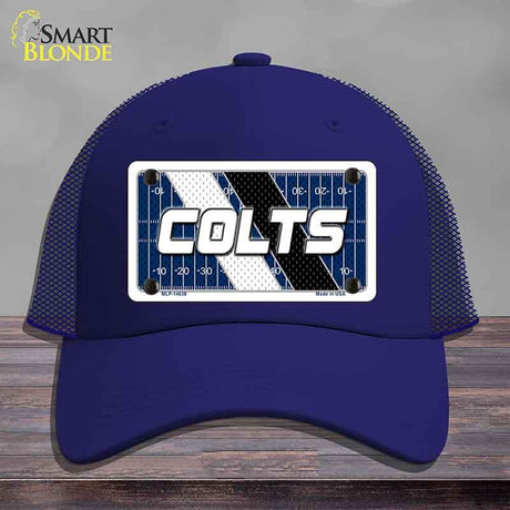 COLTS Graphic Novelty License Plate Hat HAT-MLP-14638 Mesh Royal Blue