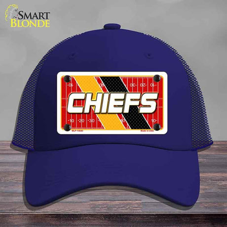 CHIEFS Graphic Novelty License Plate Hat HAT-MLP-14640 Mesh Royal Blue
