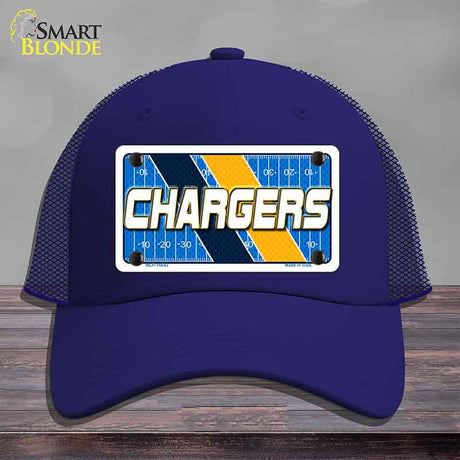 CHARGERS Graphic Novelty License Plate Hat HAT-MLP-14642 Mesh Royal Blue