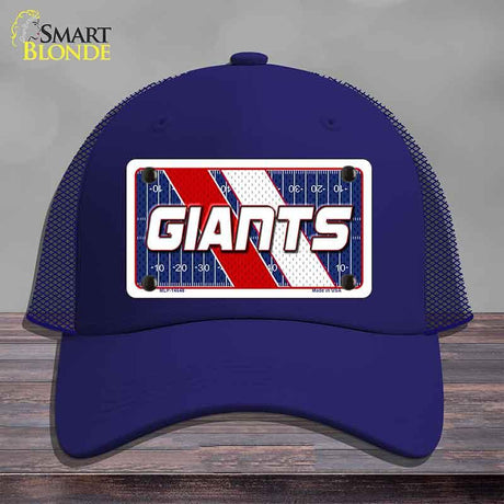 GIANTS Graphic Novelty License Plate Hat HAT-MLP-14648 Mesh Royal Blue