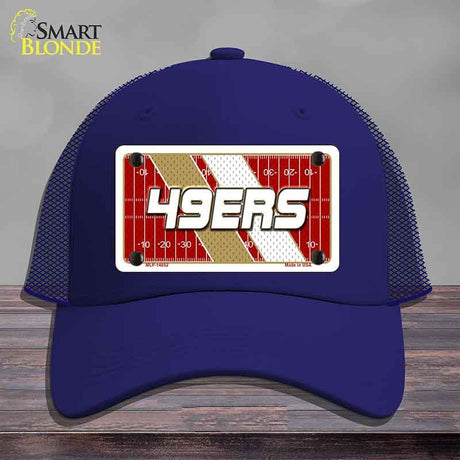 49ERS Graphic Novelty License Plate Hat HAT-MLP-14652 Mesh Royal Blue