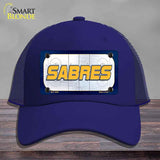 SABRES Graphic Novelty License Plate Hat HAT-MLP-14659 Mesh Royal Blue