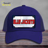 BLUE JACKETS Graphic Novelty License Plate Hat HAT-MLP-14664 Mesh Royal Blue