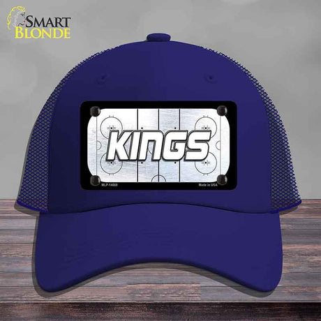KINGS Graphic Novelty License Plate Hat HAT-MLP-14669 Mesh Royal Blue