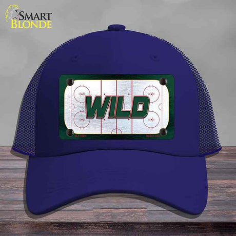 WILD Graphic Novelty License Plate Hat HAT-MLP-14670 Mesh Royal Blue
