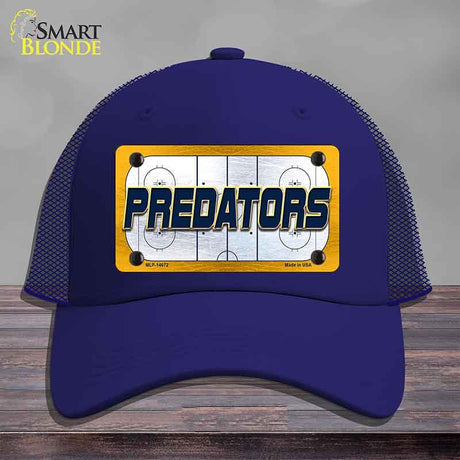 PREDATORS Graphic Novelty License Plate Hat HAT-MLP-14672 Mesh Royal Blue
