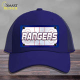 RANGERS Graphic Novelty License Plate Hat HAT-MLP-14675 Mesh Royal Blue